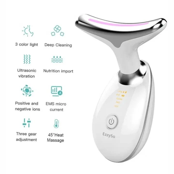 Neck Tightening Massager – 4-Mode Electric Face & Neck Massage Device with LED Display
